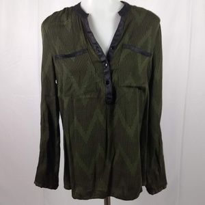Daniel Rainn Size XS Olive Green Blouse Top EUC